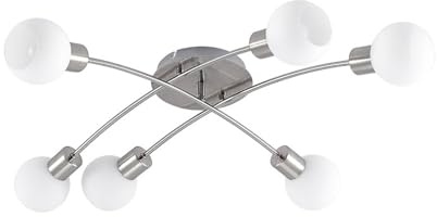 Lindby Deckenlampe Agmar (Modern) in Alu aus Metall (6 flammig, E14) - Deckenleuchte Lampe Wohnzimmerleuchte
