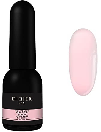 Didier Lab - Premium Rubber Base Gel Light Rose 10ml - LED UV Nagellack Rosa - Unterlack für Nägel - Gel Nail Polish - Base Coat UV Gel Nagellack Pink - Base + Farbe 2 in 1 - UV Lack für Maniküre