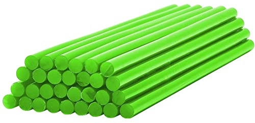 EKKJNQ Heißklebestifte, 30 Stück Bunte Heißklebestifte Heißklebestifte DIY Bastelklebestifte 7 x 200, 11x200 mm für Heißklebepistole (hellgrün 11mm)