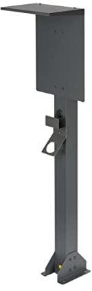 Kreainvent Universeller Hochwertiger Wallbox-Standfuß aus Aluminum mit Dach und EV kabelhalter (Aluminum, Anthrazit, Dach)