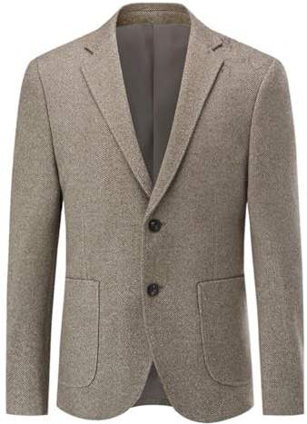 Allthemen Mens Blazer 2 Buttons Business Long Sleeve Suit Jacket | Mens Single Breasted Suit Blazer Business Casual Lightweight Blazer Smart Sport Regular Fit Suit Jacket for Wedding