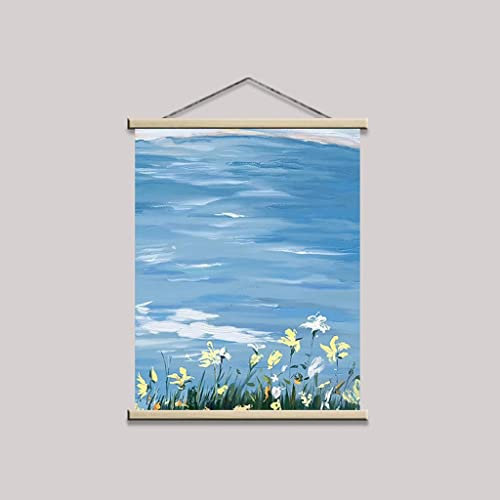 Posterleiste Holz Leinwand Wandkunst Poster Und Holz Scroll Hang Wand Dekor, Für Poster, Drucke, Fotos, Bilder, Karten, Scrolls Und Leinwand Kunstwerk (Color : C, Size : 60X80CM)