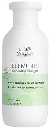 Wella Professionals Elements Renewing Shampoo - Gentle Care Shampoo For Smooth, Shiny Hair Without Silicones and Sulfates - With Aloe Vera 250ml