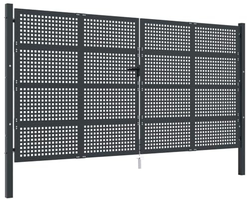 vidaXL Garden Gate Anthracite 400x175 cm Steel