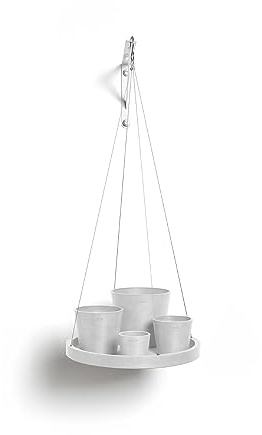 Ecopots Hängende Untersetzer für Blumentöpfe - L 36 cm x H 3 cm - Innen- und Außenbereich