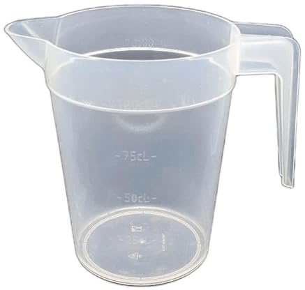 éco gobelets - Pichet Réutilisable, Économique, Recyclable - Verre Plastique Rigide Polypropylène sans BPA - Passe au Lave-Vaisselle - Transparent - 1L x100