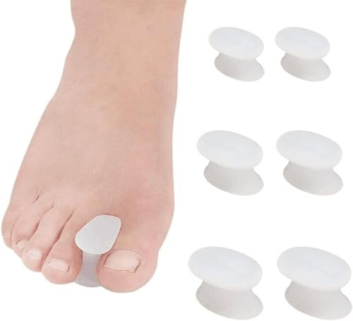 JOCXZI Raddrizza dita dei piedi,Separatore per dita dei piedi, divaricatore per alluce valgo, taglierino in silicone, 3 paia di correttori per alluce valgo (S/M/L)