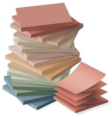 (16 Pack) Pop Up Sticky Notes 3x3 in Accordion Stickies Super Sticking Power Memo Pads Vintage Colors