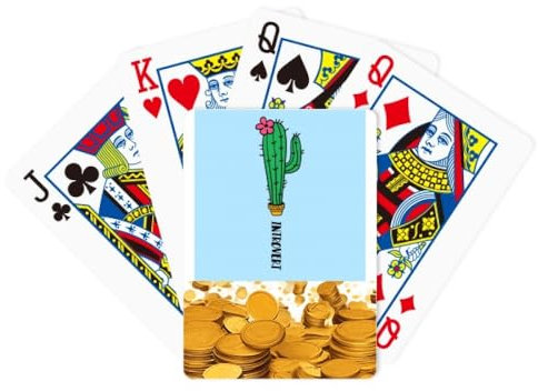 no/no Introvert Cactus Art Déco Fashion Gold Jeu de cartes à jouer classique