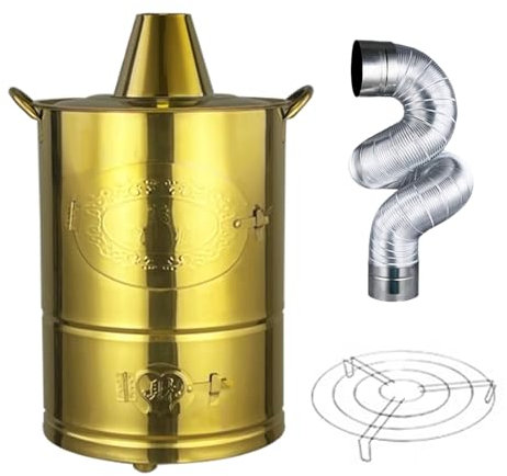 Feuertonnen, Feuertonne for Den Garten, Edelstahl-Verbrennungsofen Mit Kamin, Brenntonne for Verbrennen Von Müll, Laub Im Hof ​​und Altpapier