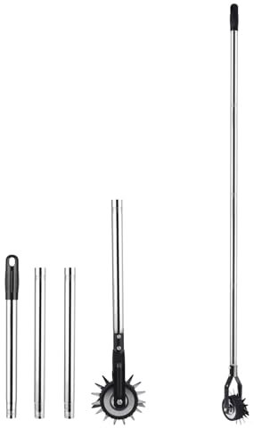 Asenkantenschneider Lawn Cutter Edge Trimmer Manual Lawn Edger for Walkways Wheel Rotary Edger, Rotary Shear, Sidewalk Manual Lawn Edger 160 cm