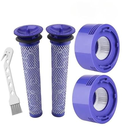 HMHOOXU Compatible with Dyson V7 V8 Cordless Vacuum Cleaners Replacement Pre-Filter and Post- Filter Pre Filter + HEPA Post-Filter Kit Accessories(5PCS)