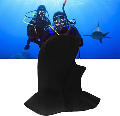 Diving Cap, Wetsuit Hood 5mm Neoprene Sun Protection, Stretchy, Quick Drying, Thermal Wetsuit Hat for Men and Women, Swimming (S/M)
