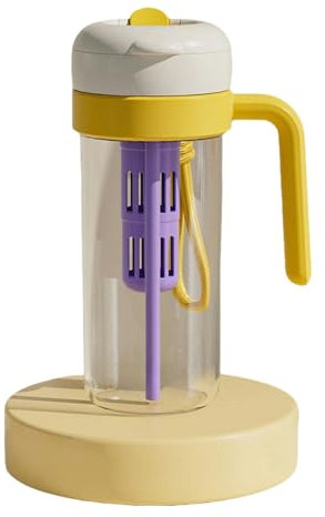 CUTSUGOK Bouteille d'eau Grande Capacité De La Tasse d'eau Filles Tasse en Plastique D'Étudiant Portable De Séparation d'eau De Thé Portable-Blanc-800 ML