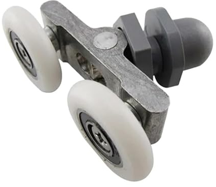 Roulette Douche 1 pièces 19/23/25/27mm porte coulissante en verre pivotant double roue poulie roulement rouleaux coureurs roues for accessoires de cabine de douche Roulette Porte Coulissante Douche(19