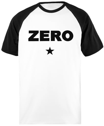 Scott Pilgrim Zero Baseball Unisex Tshirt Blanc Noir Chemise À Manches Courtes