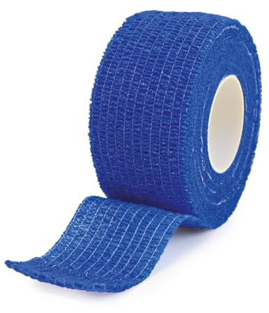 8 Stück Hygostar Schnellverband, selbsthaftend | PE, B: 3cm, L: 700cm, blau, Spenderbox, Schnellverband, Selbstklebender Verband