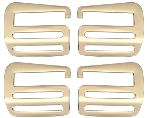 PATIKIL G-krok väv glidspännen, metall G-krokar sadelgjordsspännen klämmor justerbart spänne för ryggsäck bagage remmar sadelgjord utomhusbälte, Guld, 38mm