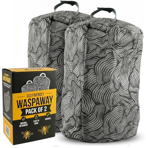 Pest Gaurd Wasp Nest 2 Pack Fake Wasp Nests for Outdoor Areas Weather Resistant Decoy False Wasps Nests - Hanging Wasps Hornets - Hanging Bee Repellent for Patio and Garden