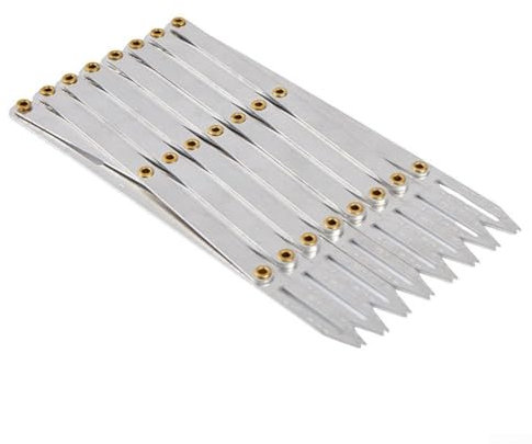 MeevrgR Nählehre - Aluminium rostfrei 16cm flexibles Maß für Vorhänge, Reißverschlüsse & Knöpfe silber