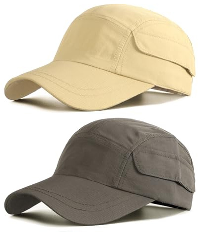 AYPOW 2 Confezioni Cappello da Baseball Unisex, Cappello Visiera Asciugatura Rapida Sport Aperta, Traspirante Pieghevol Tennis da Golf Berretto Corsa Cappellini da Sole Estivo Regolabile Donna Uomo