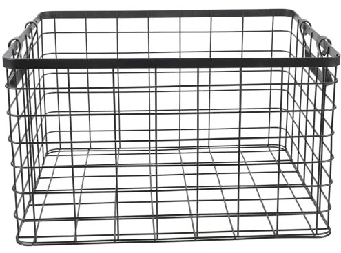 Panier à bois de chauffage en fer forgé – Porte-bûches en métal noir et support pour rangement de cheminée – Bois de chauffage élégant pour l'intérieur et l'extérieur