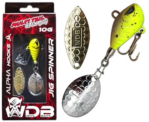 Wild Devil Baits Multi Tail Spin Jig Bleikopfspinner Jig Spinner Kunstköder Angelköder
