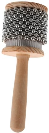 Mikinona Cabasa Aus Holz Mit Edelstahlperlen Für Percussion-instrument Kleine Handheld Cabasa Für Junge Mädchen Fördert Koordination Und Klang