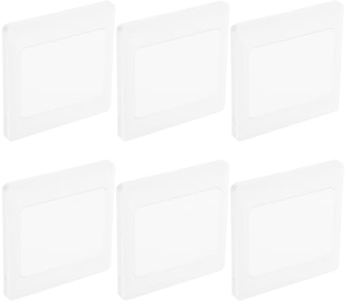 GLEAVI Lot De 6 Plaques Murales Blanches Type 86 Cache-Câble De Plaque Murale Pour Rénovation Couvercle De Plaque De Sortie Obturation Pour Boîte Électrique Installation Facile