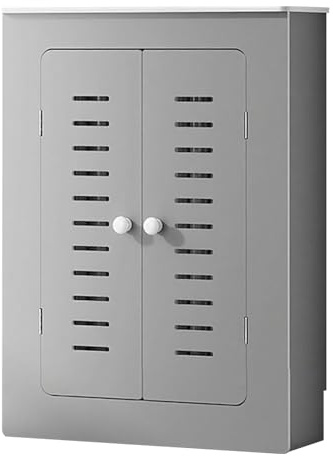 Cache-radiateur Moderne avec 2 Portes, Meuble de Chauffage Décoratif pour Salon, Chambre, Couloir ou Salle de Bain, Design Élégant et Fonction Pratique(21.6x5.1x26.7in/55x13x68cm)