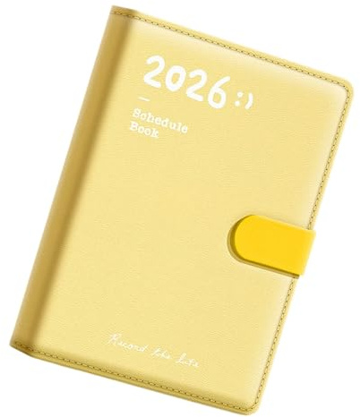 Planificador de vida laboral 2026, diario de viaje, cuaderno de tamaño compacto, sistemas de seguimiento de tareas, escritura suave, planificador diario de trabajo