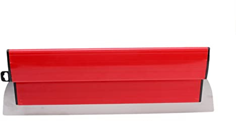 Drywall Skimming Blade, Stainless Steel Blade, High Grade Skimming Drywall Smoothing Spatula Plastering Painting Finishing Trowel for Drywall/Plaster/Wallboard, Ergonomically Grip(Red,SIZE:40cm)