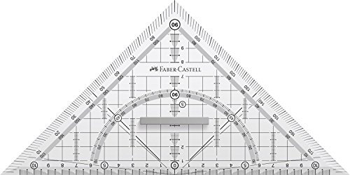 FABER-CASTELL 171010 - Geometriedreieck Grip mit Griff, 22 cm, 1 Stück