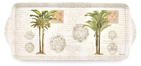 Pimpernel Vintage Palmen-Serviertablett – (48,9 x 29,2 cm) rechteckige Melamin-Platte mit antiker botanischer Illustration, langlebiges dekoratives Brett für Lebensmittel, Getränke, Innen- und