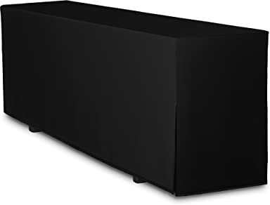 TexDeko 2er Pack Biertischhussen Premium 220 x 50cm Schwarz für Bierzeltgarnitur | blickdichte Hussen für Festzeltgarnitur, strapazierfähig in Gastronomie-Qualität, EU-Produkt