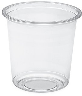 GUILLIN - TUSIPACK PO750C SACHET DE 50 Pot Rond froid 750cc, Polyéthylène, Transparent, 11,7 x 11,7 x 11,6 cm