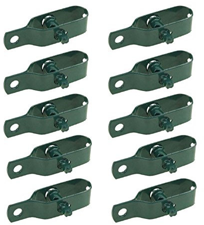 KATSU Zaunspanner 10 Stück 1,5 mm Dicke 96mm Karbonstahl Grün Elektrozaun Drahtspanner Spannen Farm Garten Zaunkabel Seil Einstellen Spannschloss Sieb 667210