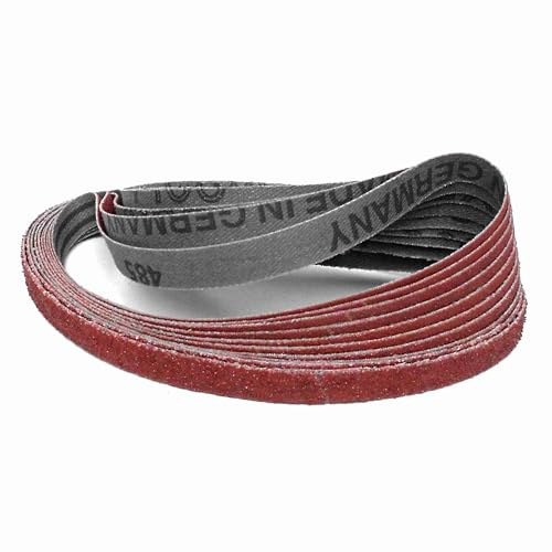 Klingspor Schleifband CS310XF – 9 x 533 mm – Körnung P40 – 25 Stück – für Holz, Metall, Farben & Lacke – flexible anpassungsfähige & reißfeste Gewebeunterlage – Profi-Schleifbänder für Bandfeile