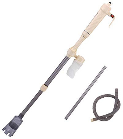 Pssopp Aquarium Reiniger Elektrischer Aquarium Kies Reiniger Batteriebetriebener Aquarienstaubsauger Aquarium Siphon Aquarienfilter Reinigungswerkzeug für Aquarien Algen Kies Schmutz Reinigung