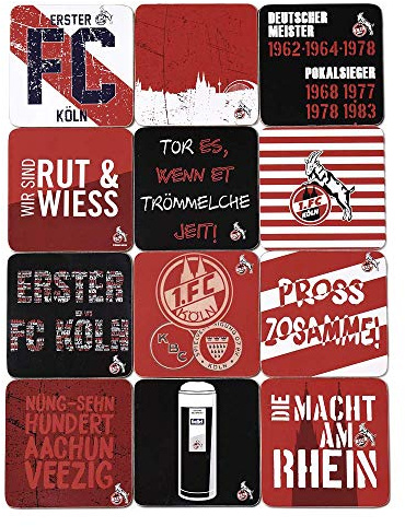 1. FC Köln Kork-Untersetzer Titel 12-er Set