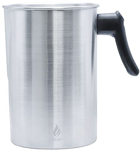AGLARY Candle Making Pouring Pot, Double Boiler Aluminum Candle Wax Melting Pitcher，Holds for 4 Pounds Wax，with Heat-Resistant Handle and Dripless Pouring Spout,Wax melt containers，3L…