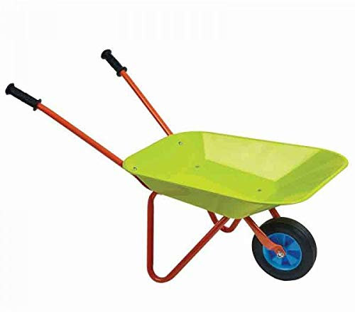 Garden Mile Gartengeräte für Kinder – Werkzeuge mit Holzgriff, Kinderspielzeug-Set, Garten, Outdoor-Spielen, pädagogisch, bunt, sichere Holzwerkzeuge für Outdoor-Aktivitäten (Schubkarre)