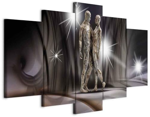 B&D XXL - Akustikbild Akustikbild Figuren, Schallschutz, Wohnzimmer, Büro | Verbessert Raumakustik, reduziert Hall, ideal fürs Büro oder Wohnzimmer, hochwertige Verarbeitung, schnelle Montage, stilvoll