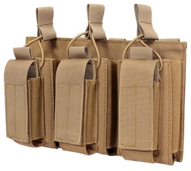 Molle Magazintasche, Open Top Triple Mag Pouch, Taktische Pistole Magazinbeutel für 5.56 .223 mm Magazine