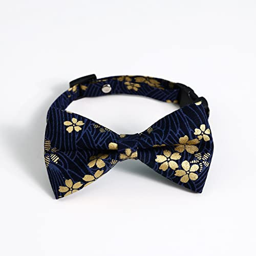 YUNHOME Halsband Für Haustiere Halsband Hund Haustier Halsband Katze Fliege Katzenhalsband Glocke Halskette Kätzchen Kätzchen Schmuck Ragdoll Katze Fliege Halsschmuck,Blaue Chinoiserie-Schleife