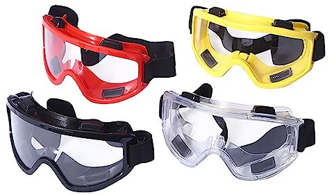 4 Piezas de Gafas de Seguridad a Prueba de Polvo Gafas de Seguridad con Transparente, Antisalpicaduras, Antiarañazos, Gafas de Seguridad para Trabajo de Laboratorio para Seguridad Ocupacional