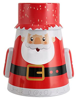 Topyond Biscottiera Natalizia, Barattolo Biscotti Natalizie, Barattoli per biscotti in latta di Natale con coperchio, Natale Decorazioni Casa Tavola Dolci Torta Scatola