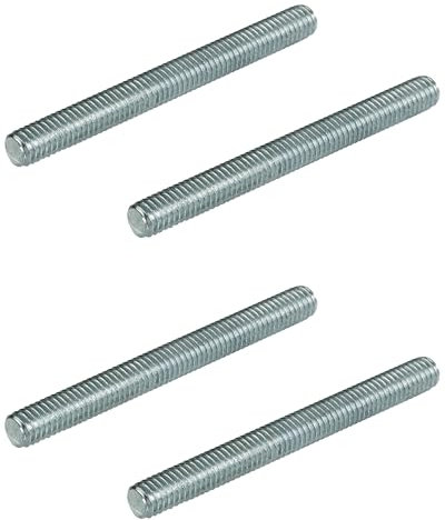 Gedotec Gewindestange M6 aus verzinktem Stahl | 4 Stück Gewindestab mit metrischem Vollgewinde | Länge: 80 mm | Gewindestift - Festigkeitsklasse DIN 976 | Robuste Qualität für langanhaltende Leistung