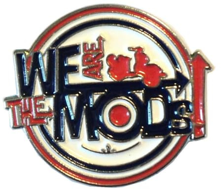 GBJUK We Are The Mods Emaille-Anstecknadel mit Schmetterlingsverschluss auf der Rückseite