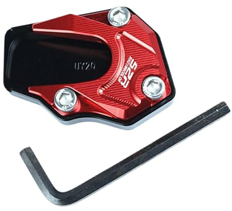 Almohadilla para motocicleta, almohadillas de extensión de soporte lateral de pie de motocicleta de aleación de aluminio, soporte de motocicleta con soporte lateral antideslizante para mayor